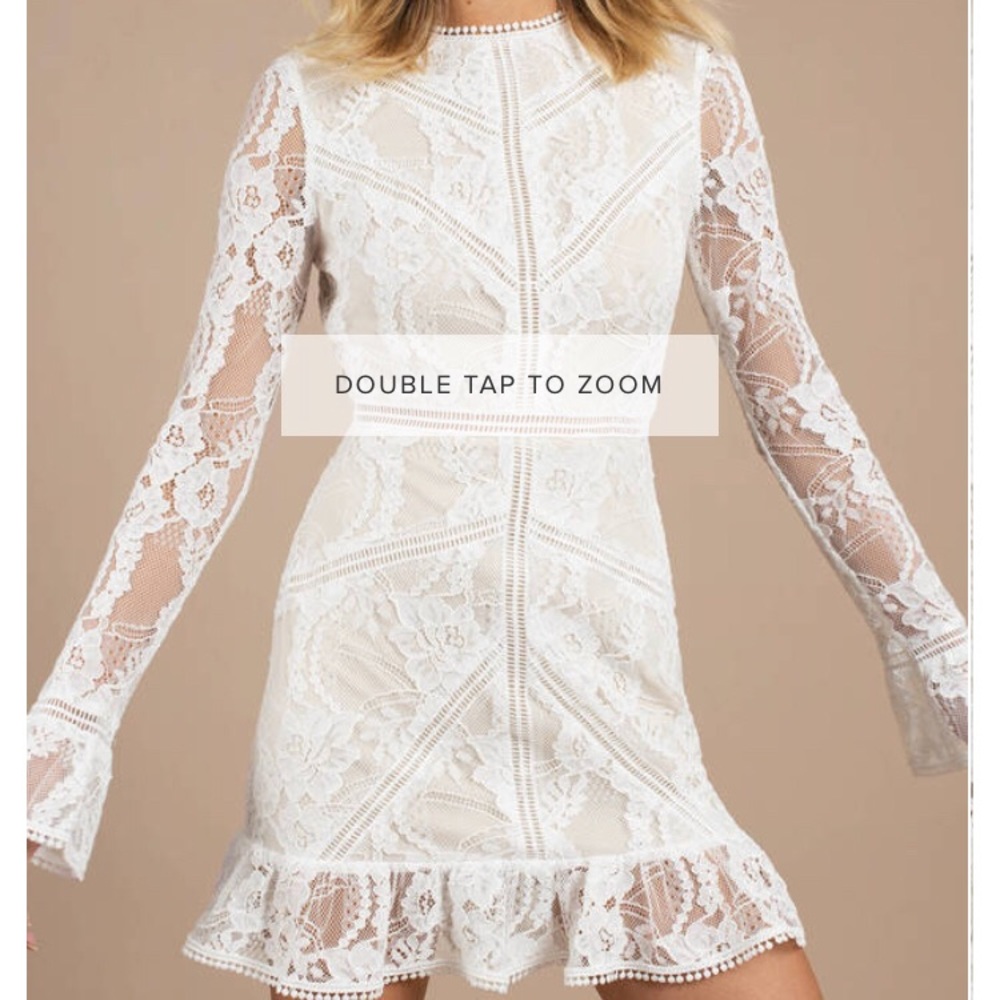 TOBI Victoria White Lace Dress